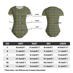 Womens Crew Neck Short Sleeve Slim Fit Bodysuit