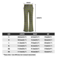 Womens Print Elegant Flare Pants