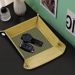 PU Leather Valet Tray with Dice Tray/Jewelry Key Coin Glasses Tray