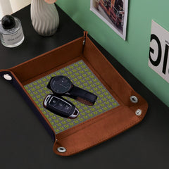 PU Leather Valet Tray with Dice Tray/Jewelry Key Coin Glasses Tray