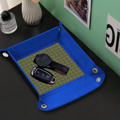 PU Leather Valet Tray with Dice Tray/Jewelry Key Coin Glasses Tray