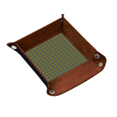 PU Leather Valet Tray with Dice Tray/Jewelry Key Coin Glasses Tray