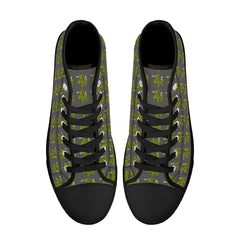 Mens High Top Canvas Shoes - Customized Tongue