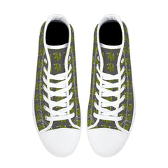 Mens High Top Canvas Shoes - Customized Tongue