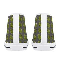 Mens High Top Canvas Shoes - Customized Tongue