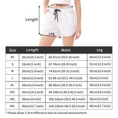 Womens All Over Print Casual Beach Shorts