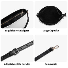 Womens PU Bucket Bag Shoulder Bag