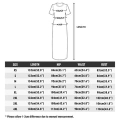 Womens Short Sleeve Dress Casual All Over Print Tshirt Long Dresses