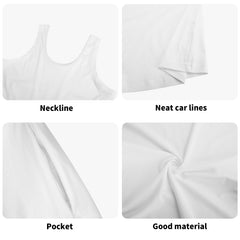 Womens Tank Dress Mini Wrap Round Neck Sleeveless Sundress