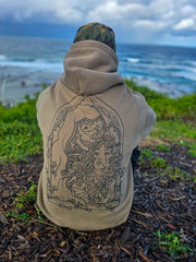 Bone Daddy Over-Sized Fleece Hoodie WHITE LOGO