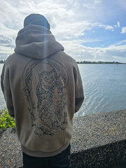 Bone Daddy Over-Sized Fleece Hoodie WHITE LOGO
