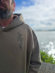 Bone Daddy Over-Sized Fleece Hoodie WHITE LOGO