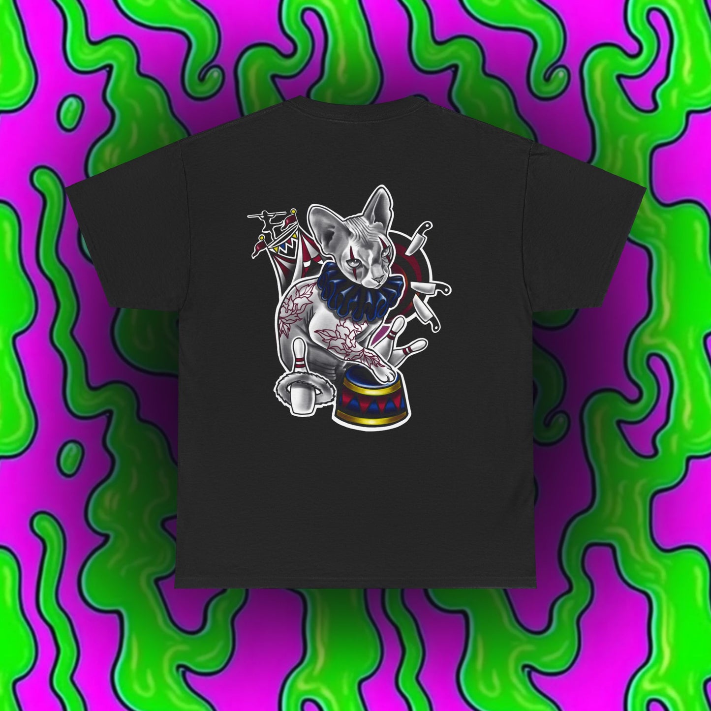 Circus Kitty - By Jade Zombie - Gildan 5000 Cotton Tee