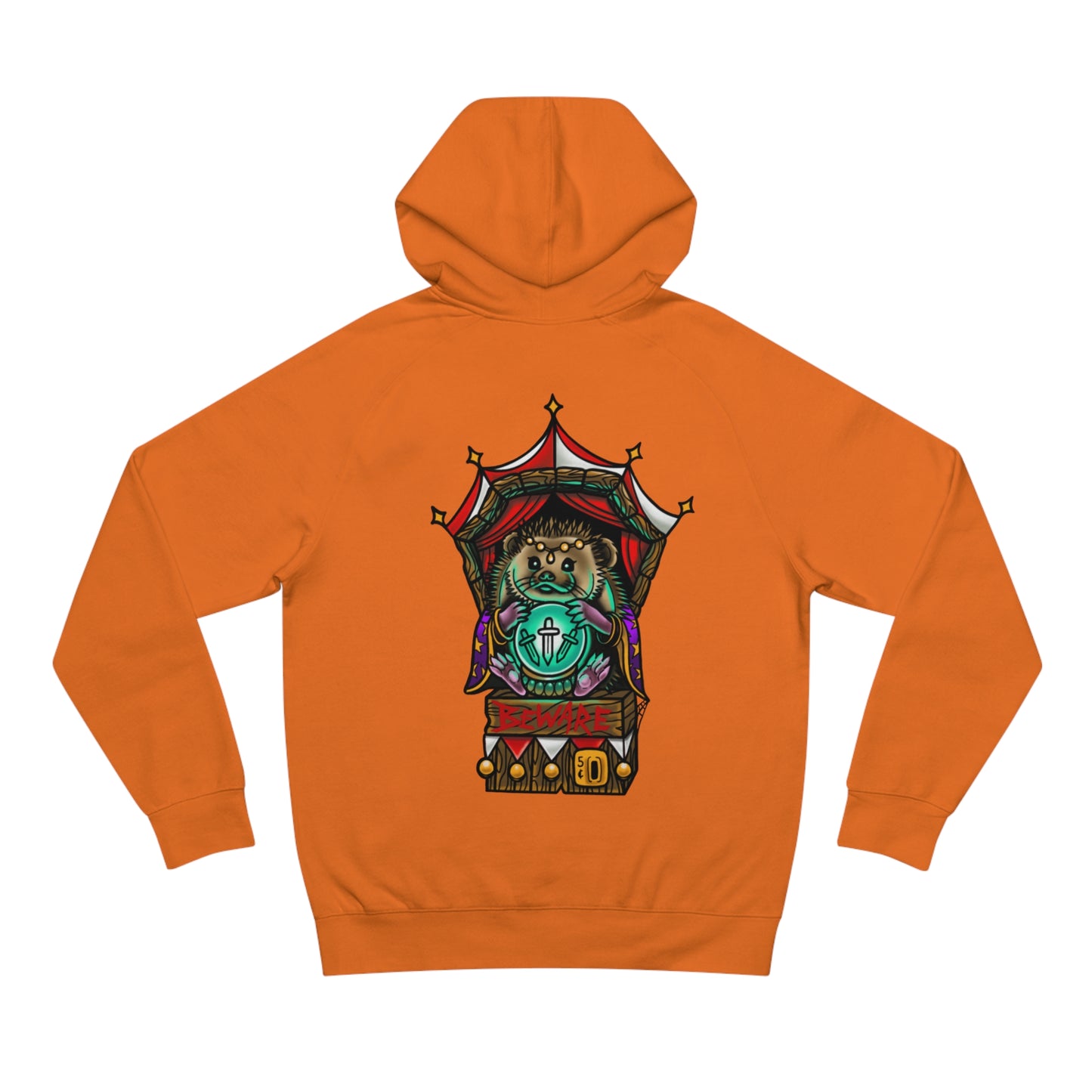 Beware Hubert Half Mad Hedgehog Hoodie - by Jade Zombie