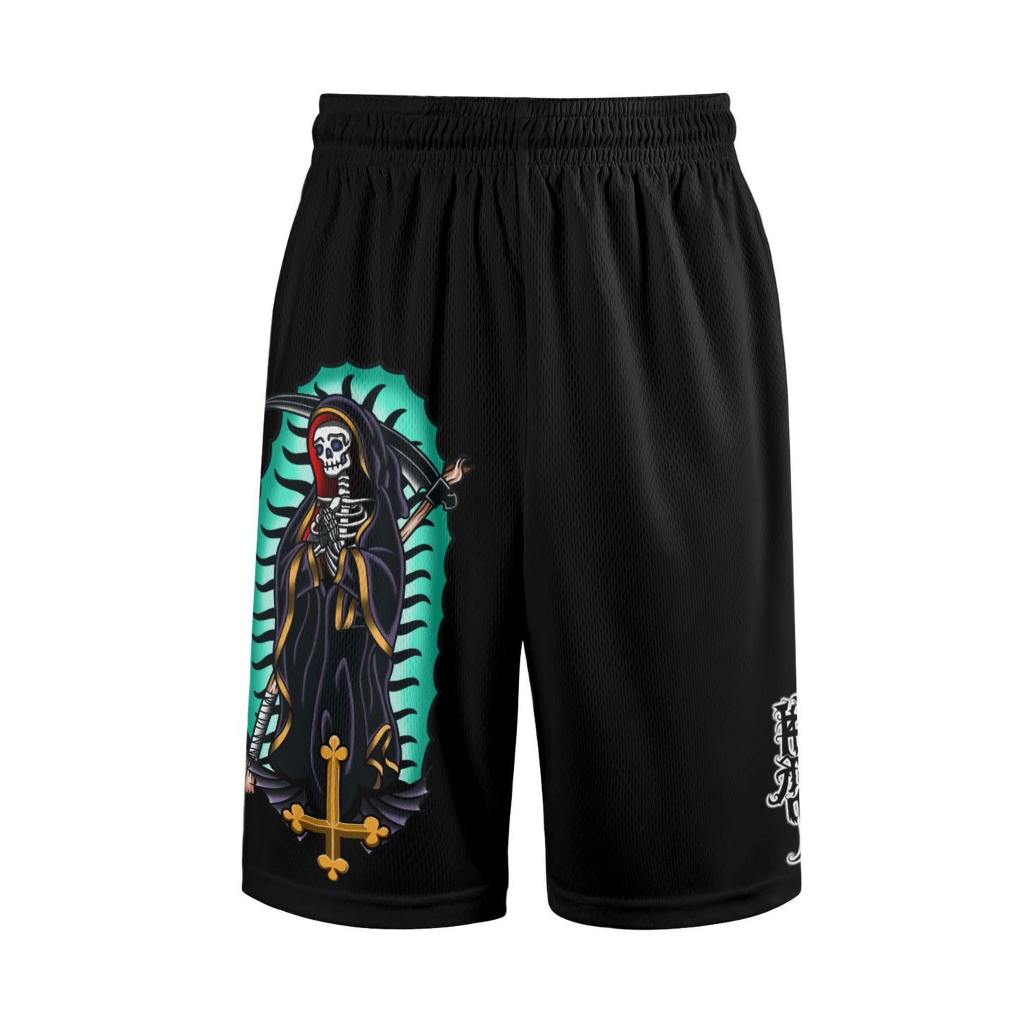 Mary the Reaper - By Heaps Rad Trad - Basketball Shorts