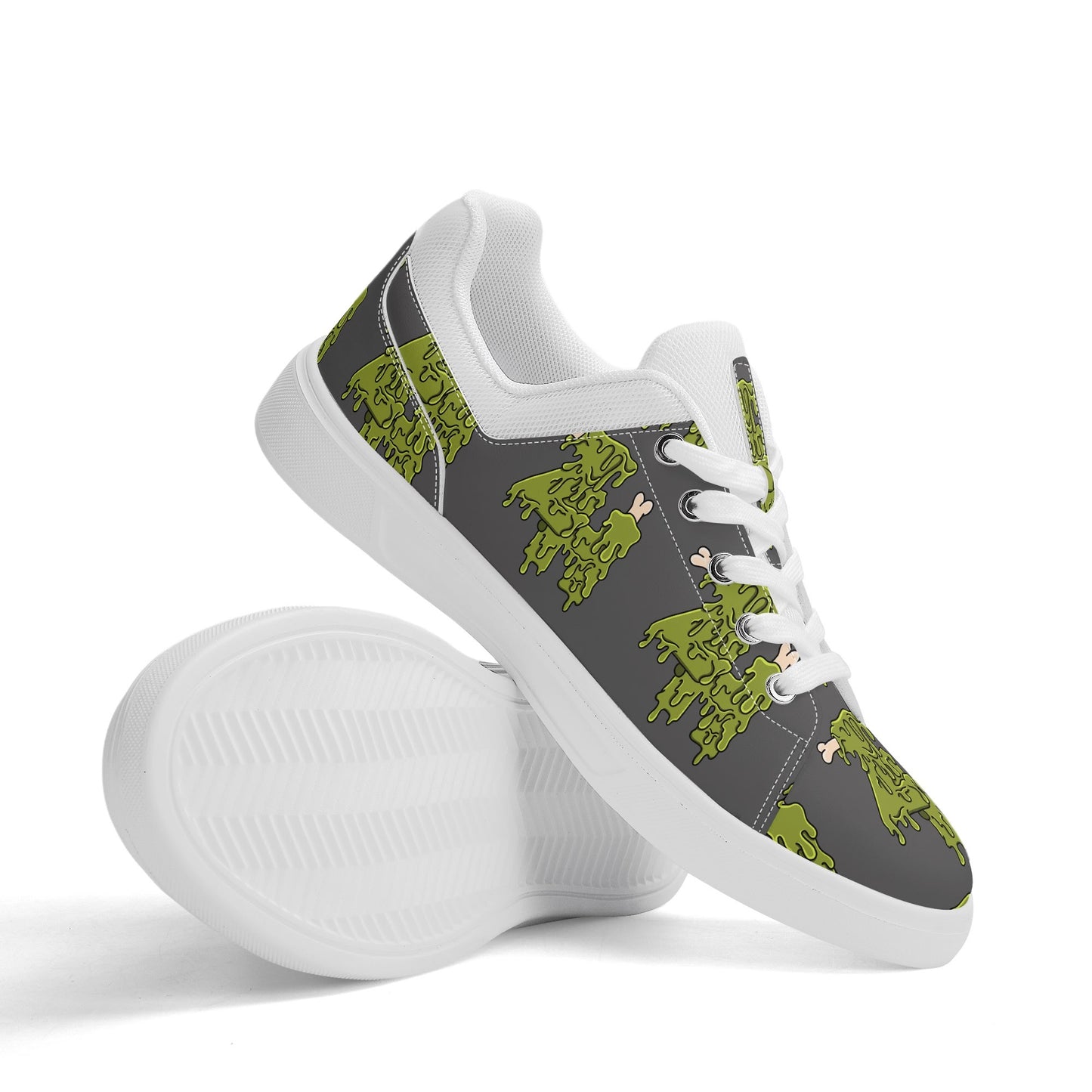 Unisex Lightweight Low Top PU Mesh Skateboard Shoes