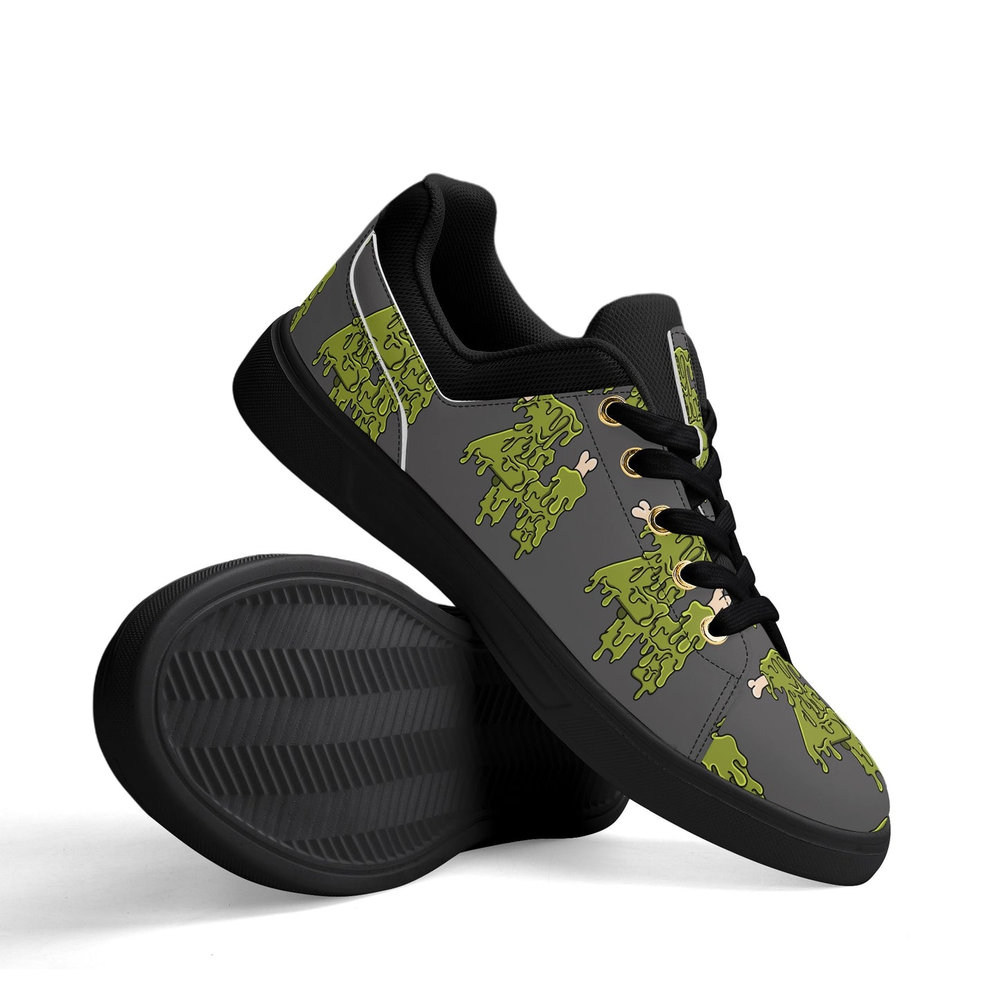 Unisex Lightweight Low Top PU Mesh Skateboard Shoes