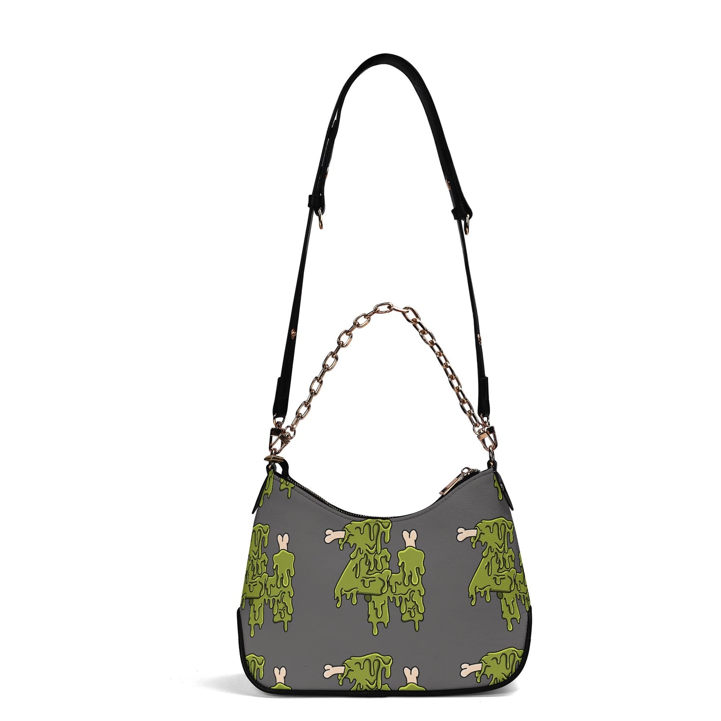 Lady PU Shoulder Bag With Chain Decoration