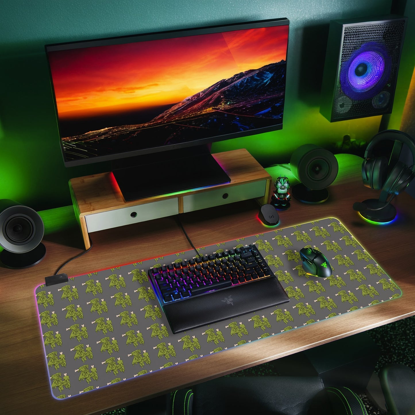 Rubber RGB Desk Mat