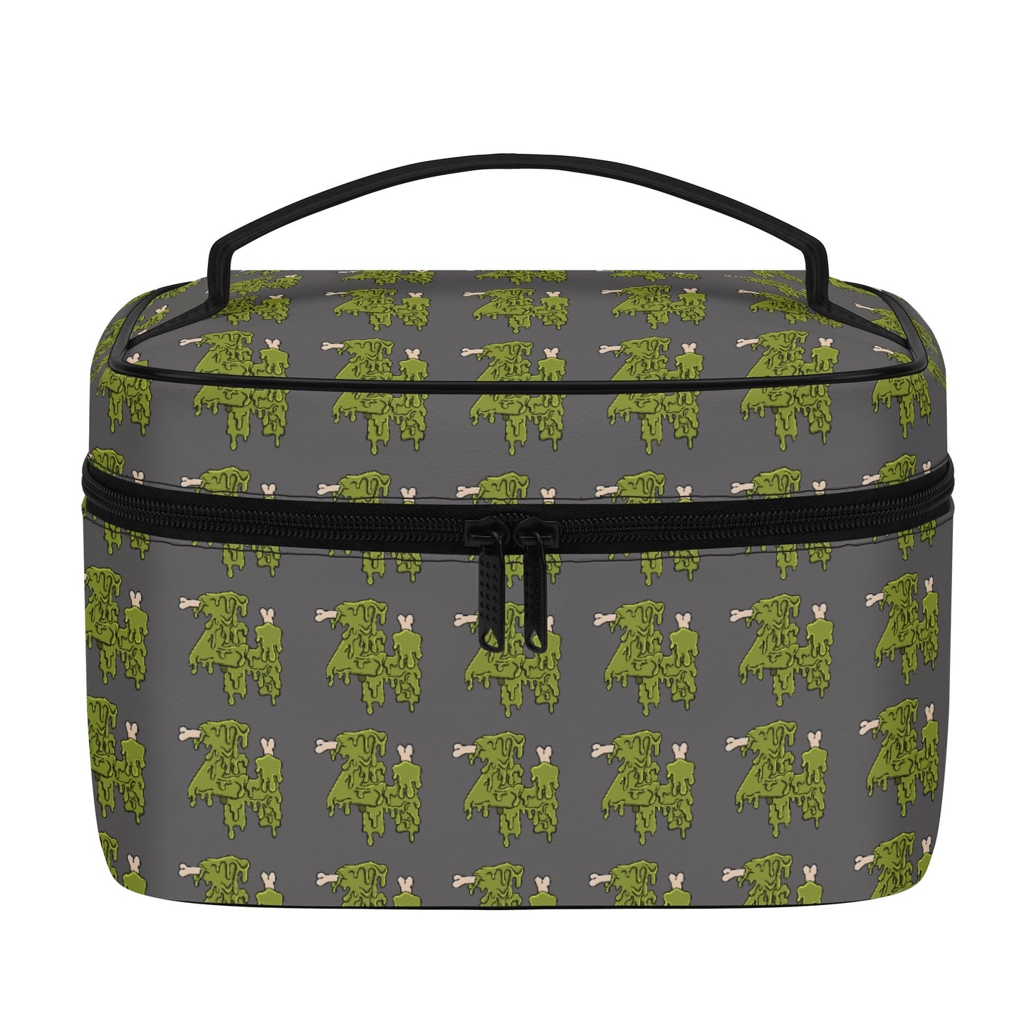 All-Over Print Leather Cosmetic Bag