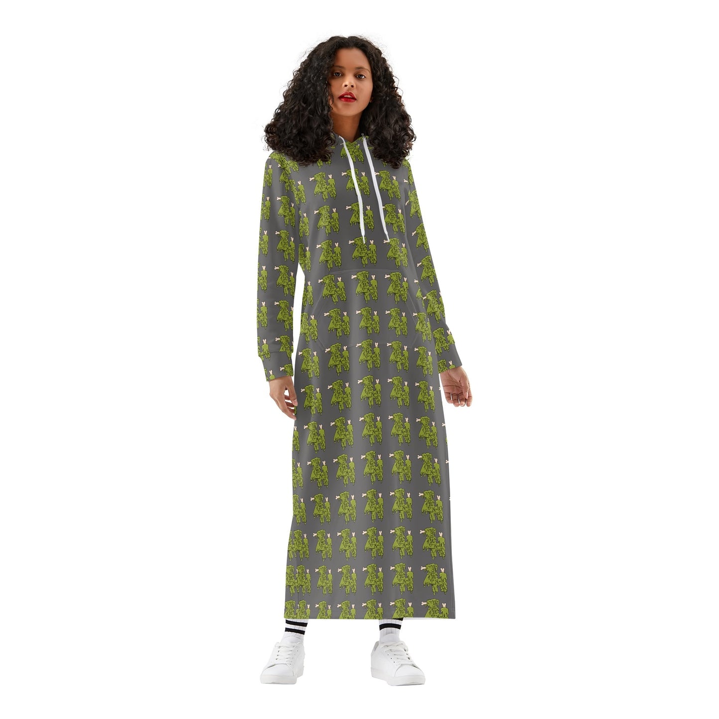 Womens Casual Lightweight Long Hoodie Dress