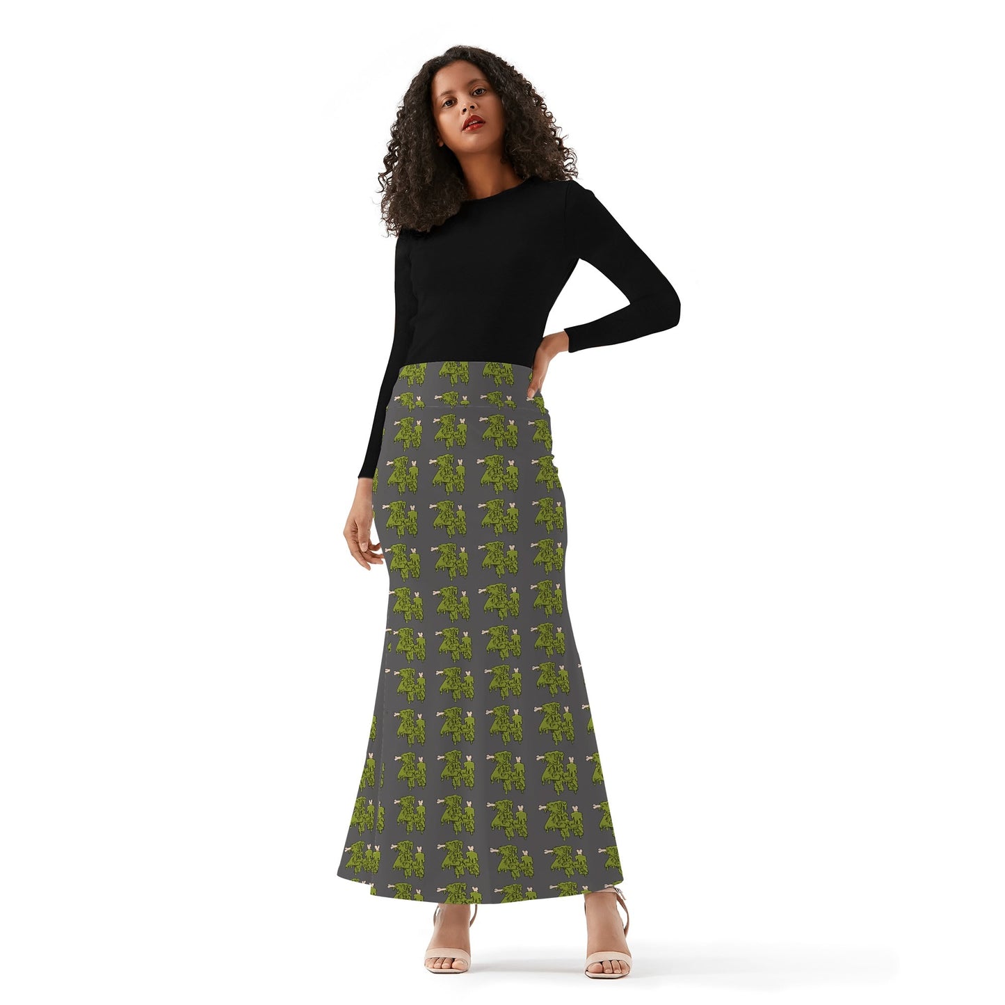 Womens Wrap Fishtail Long Skirt