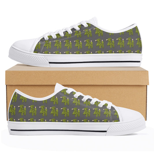 Mens Rubber Low Top Canvas Shoes