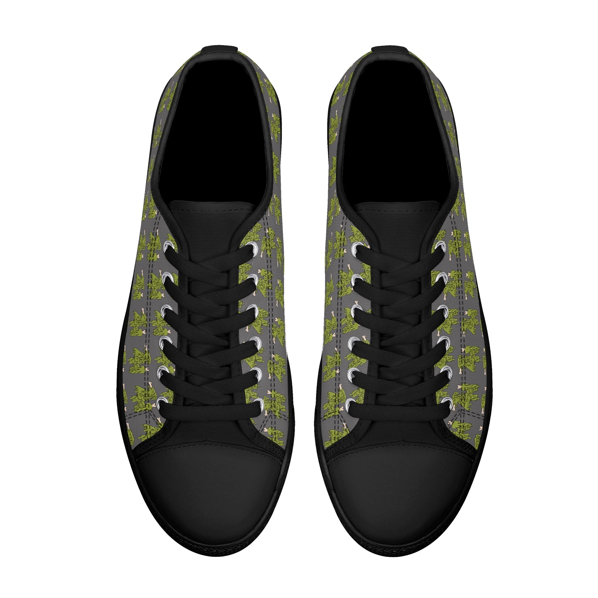 Mens Rubber Low Top Canvas Shoes