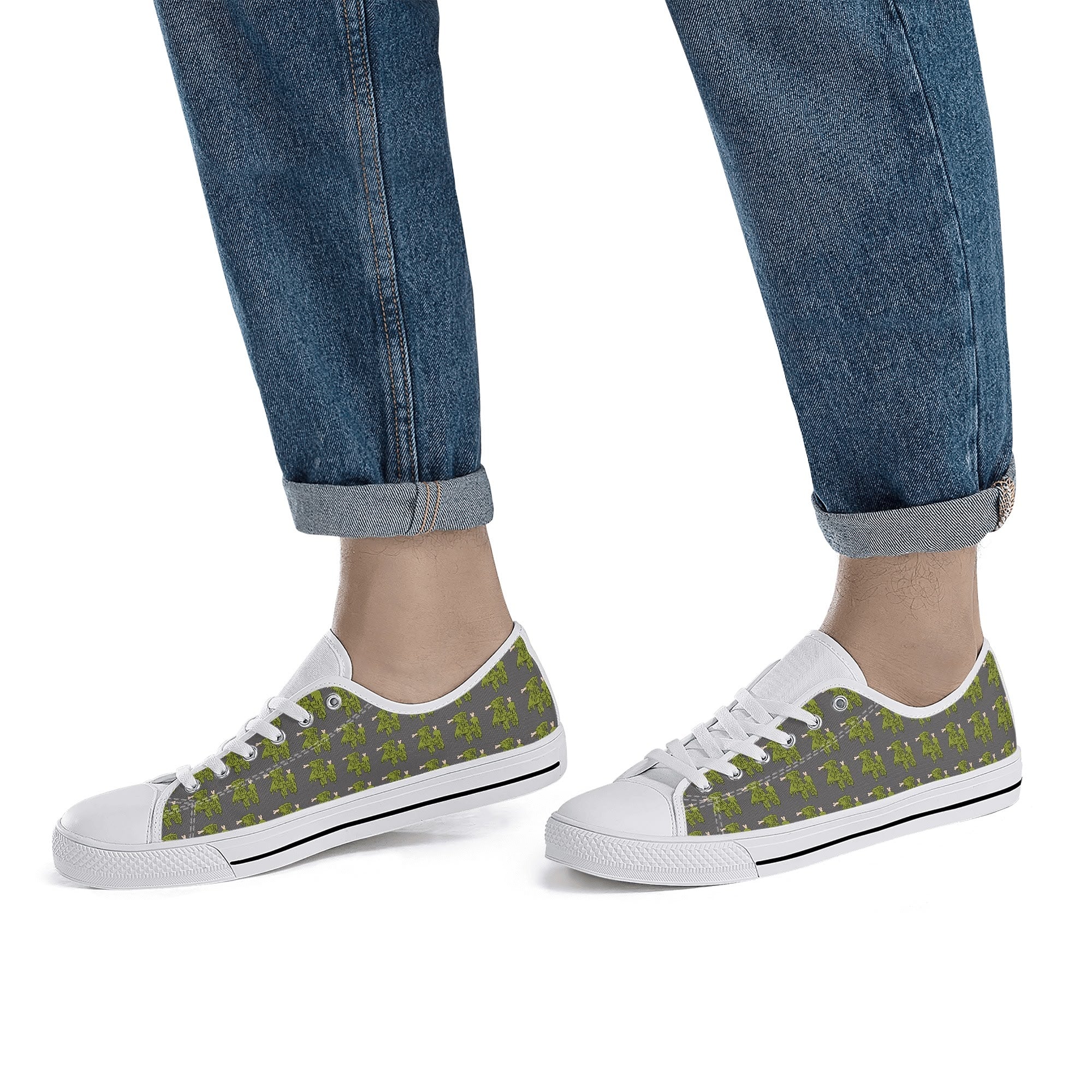 Mens Rubber Low Top Canvas Shoes