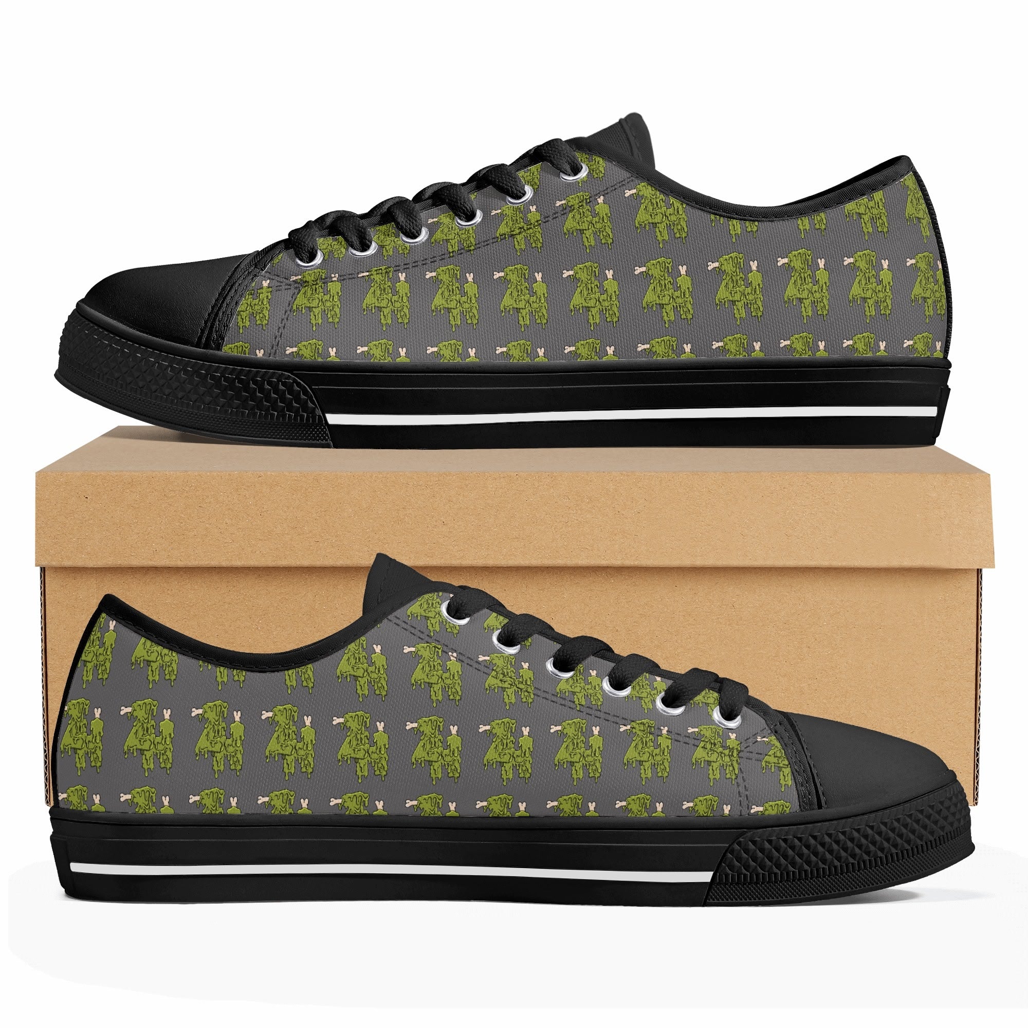 Mens Rubber Low Top Canvas Shoes