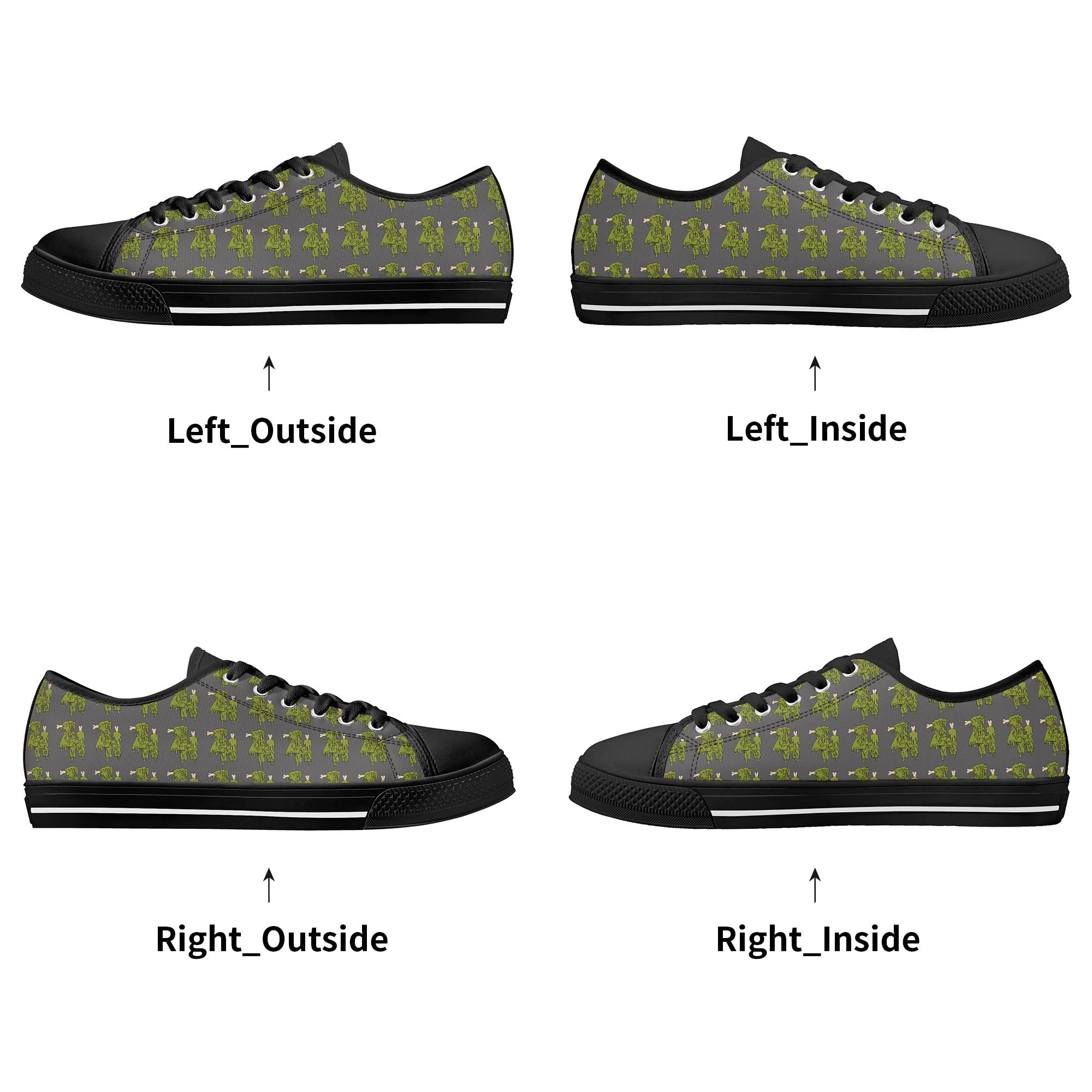 Mens Rubber Low Top Canvas Shoes