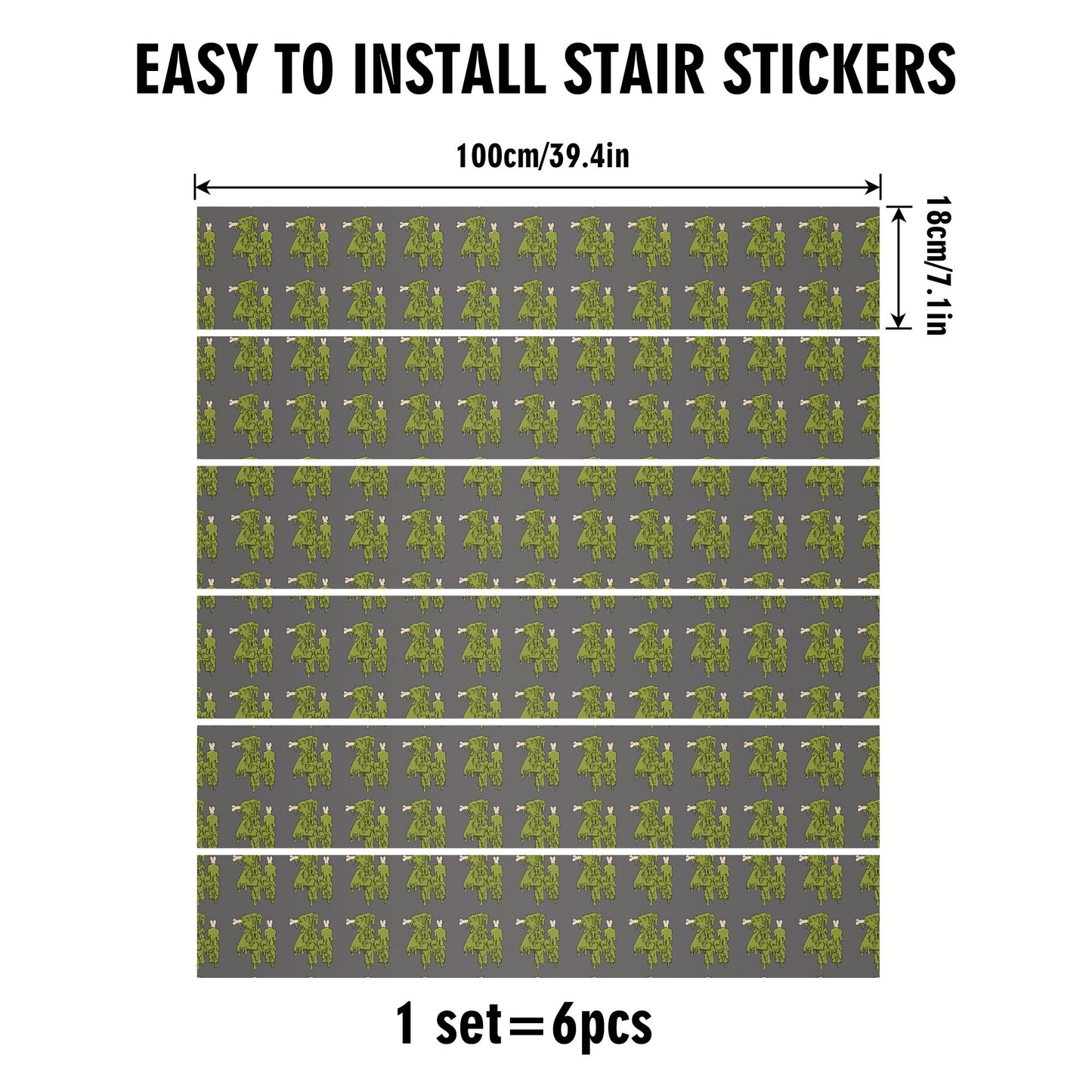 6Pcs  Stairs Stickers