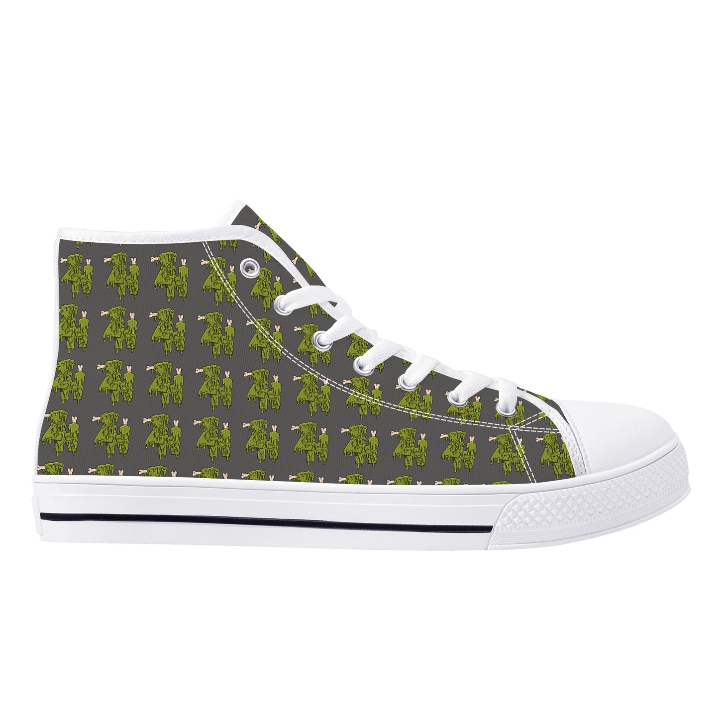 Mens High Top Canvas Shoes - Customized Tongue