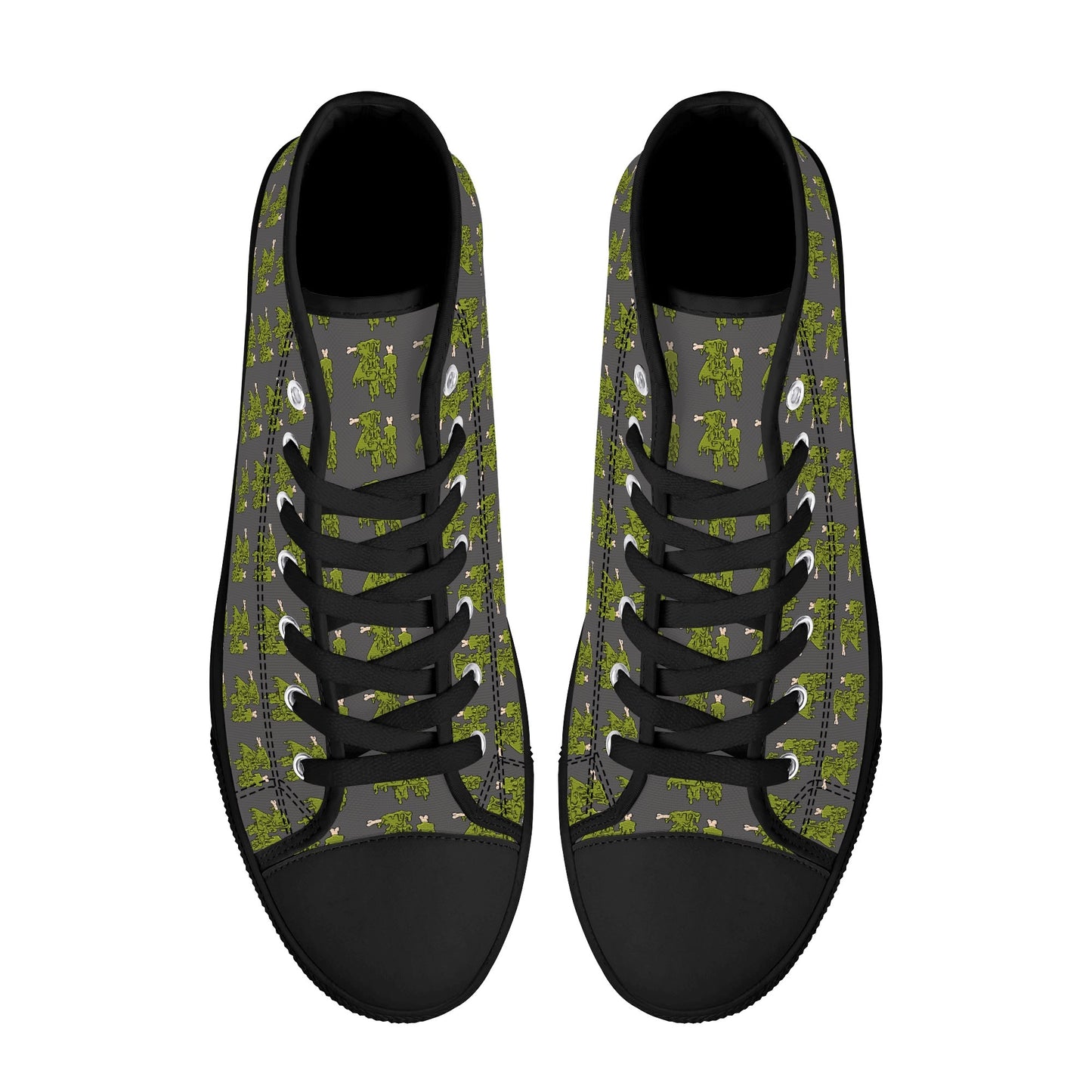 Mens High Top Canvas Shoes - Customized Tongue