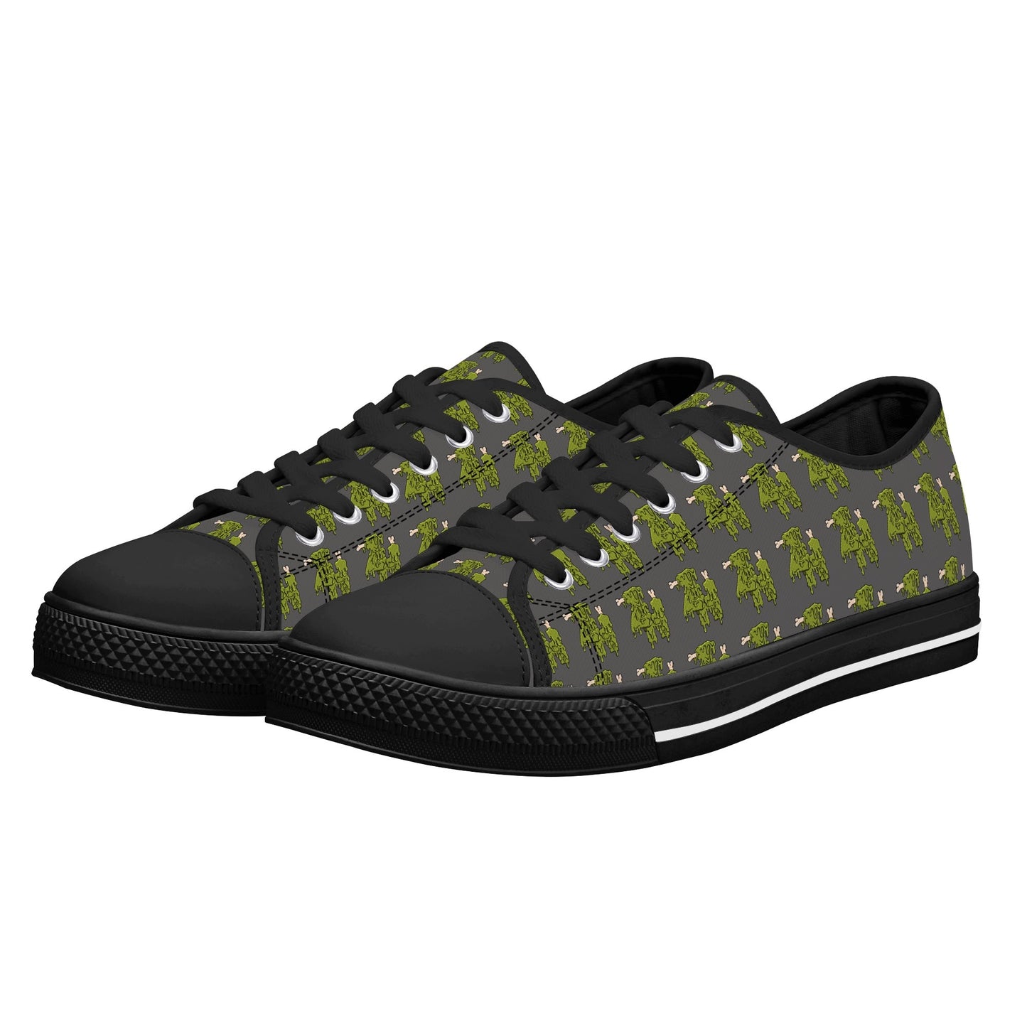 Mens Low Top Canvas Shoes - Customized Tongue