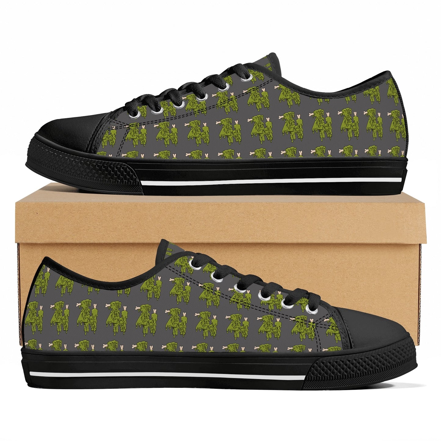 Mens Low Top Canvas Shoes - Customized Tongue