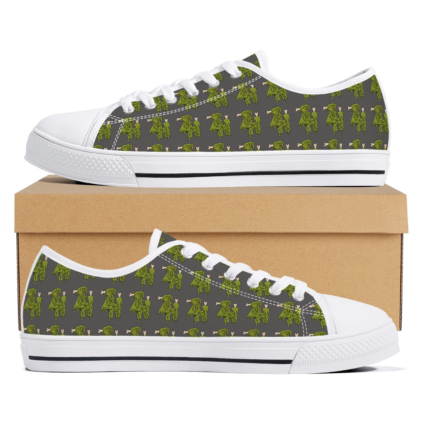 Mens Low Top Canvas Shoes - Customized Tongue