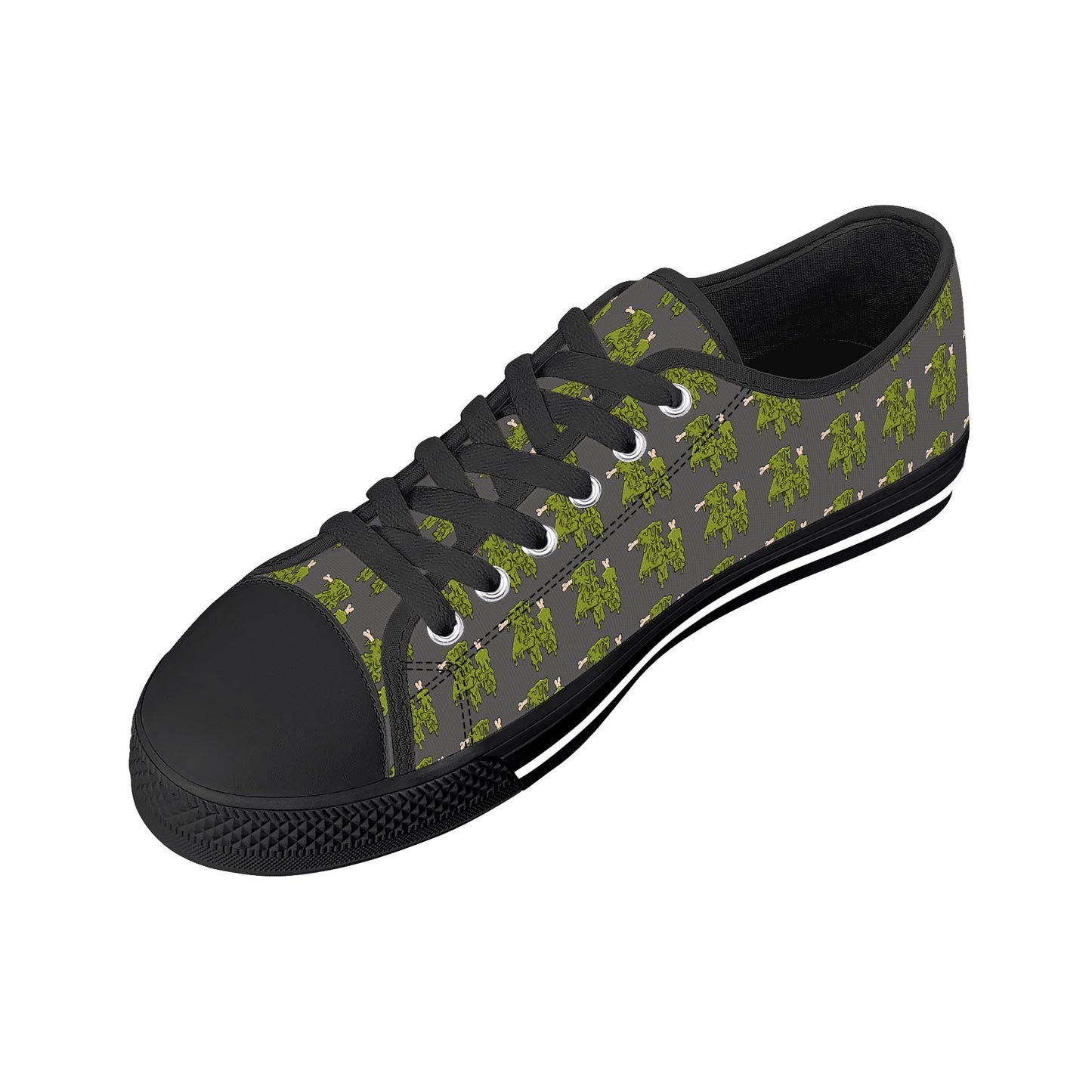 Mens Low Top Canvas Shoes - Customized Tongue