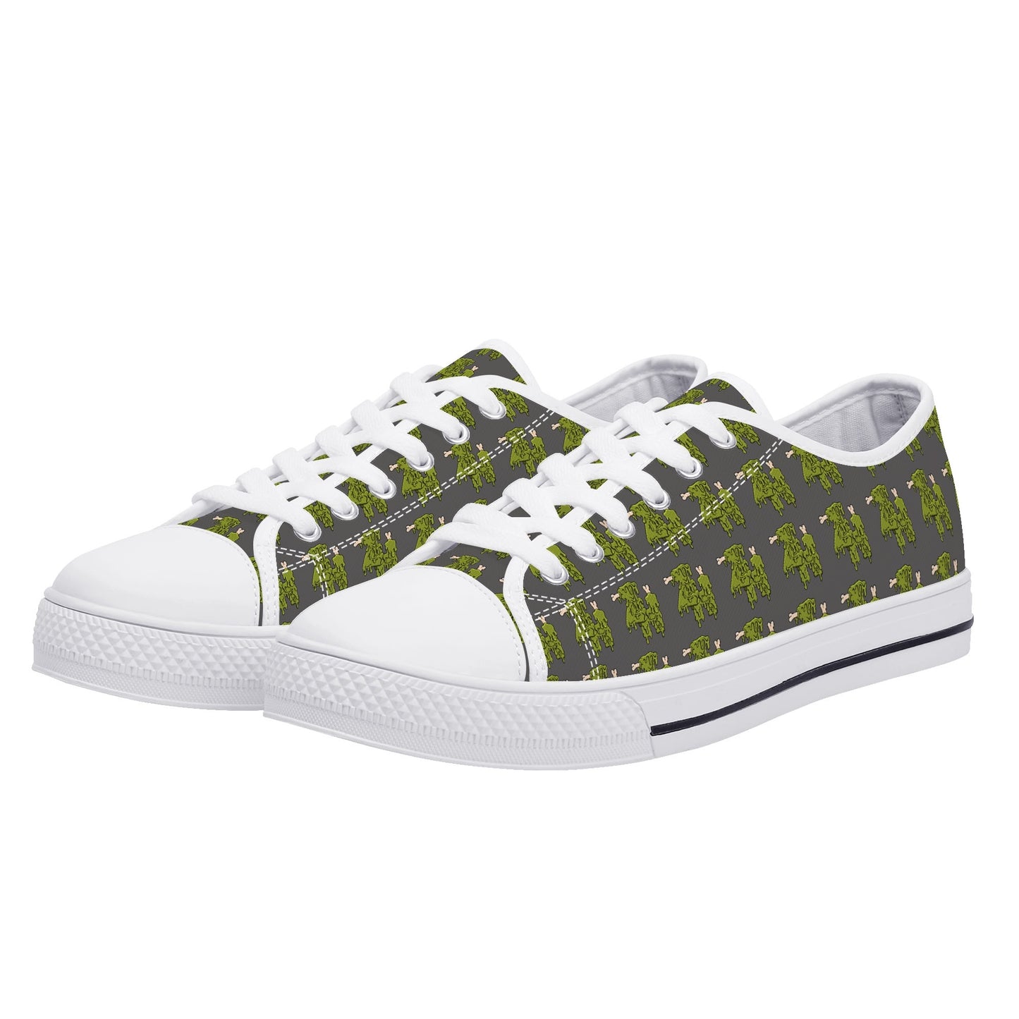 Mens Low Top Canvas Shoes - Customized Tongue