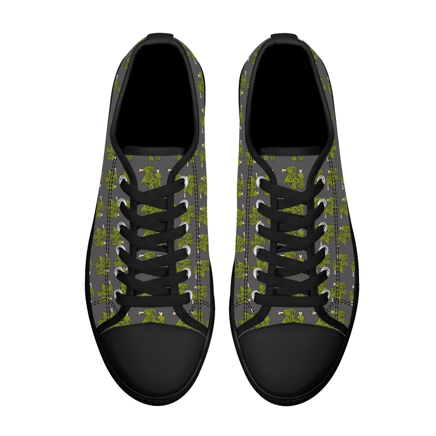 Mens Low Top Canvas Shoes - Customized Tongue