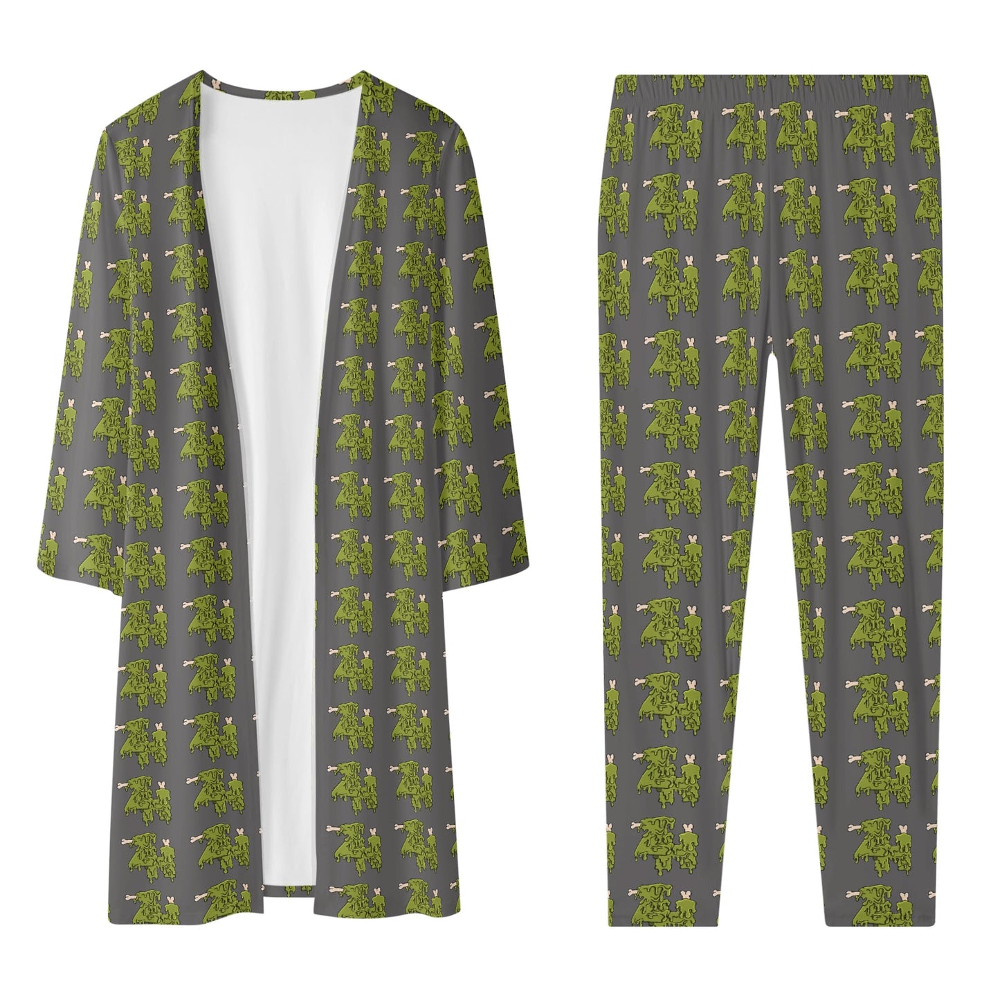 Womens Long Sleeve Cardigan and Leggings Sets