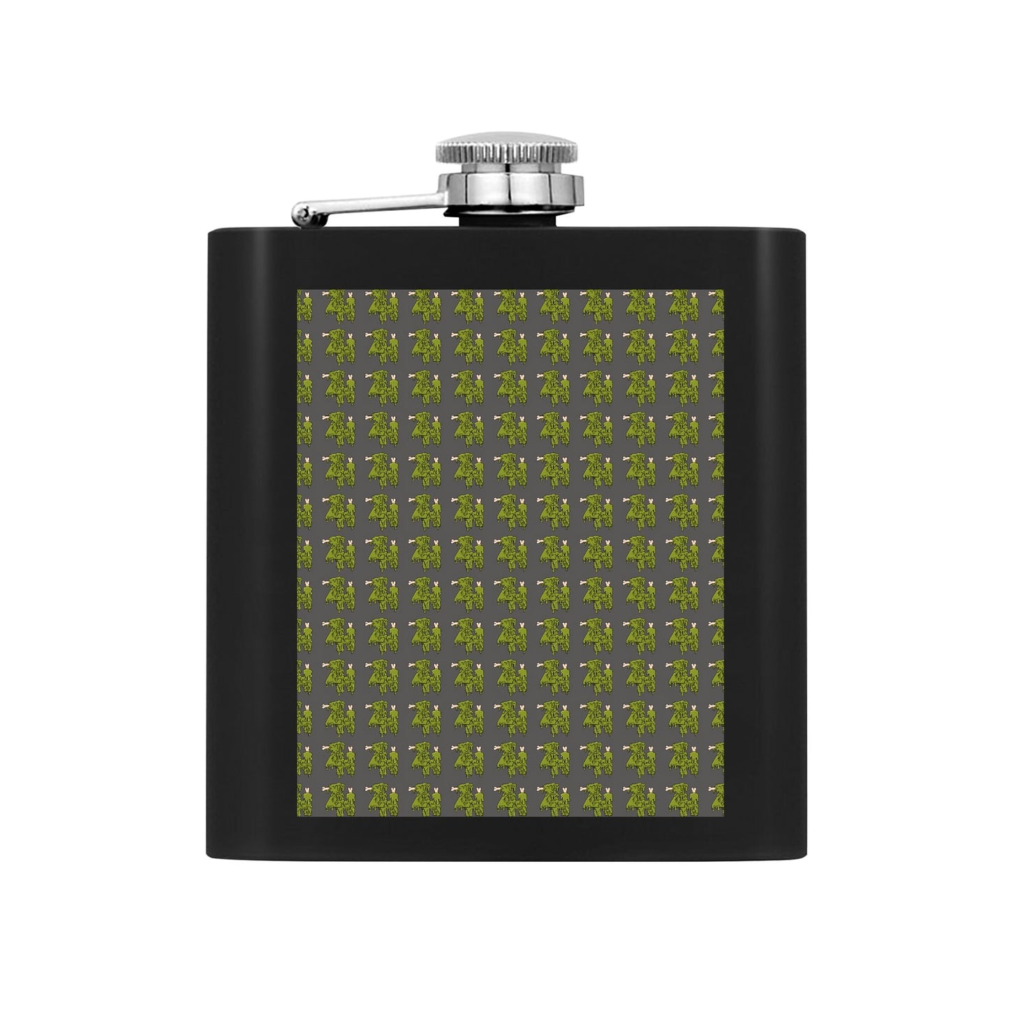 Personalized Hip Flask Set 7oz Black Stainless Steel with A Gift Box