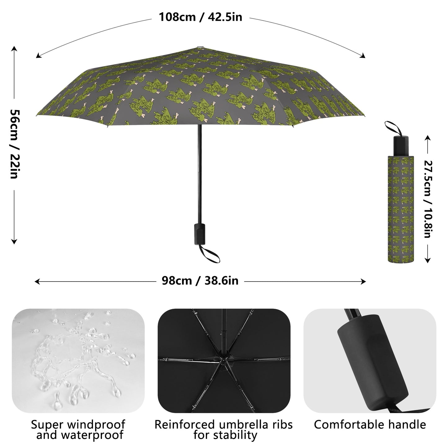 Manual Folding Umbrella Printing Outside