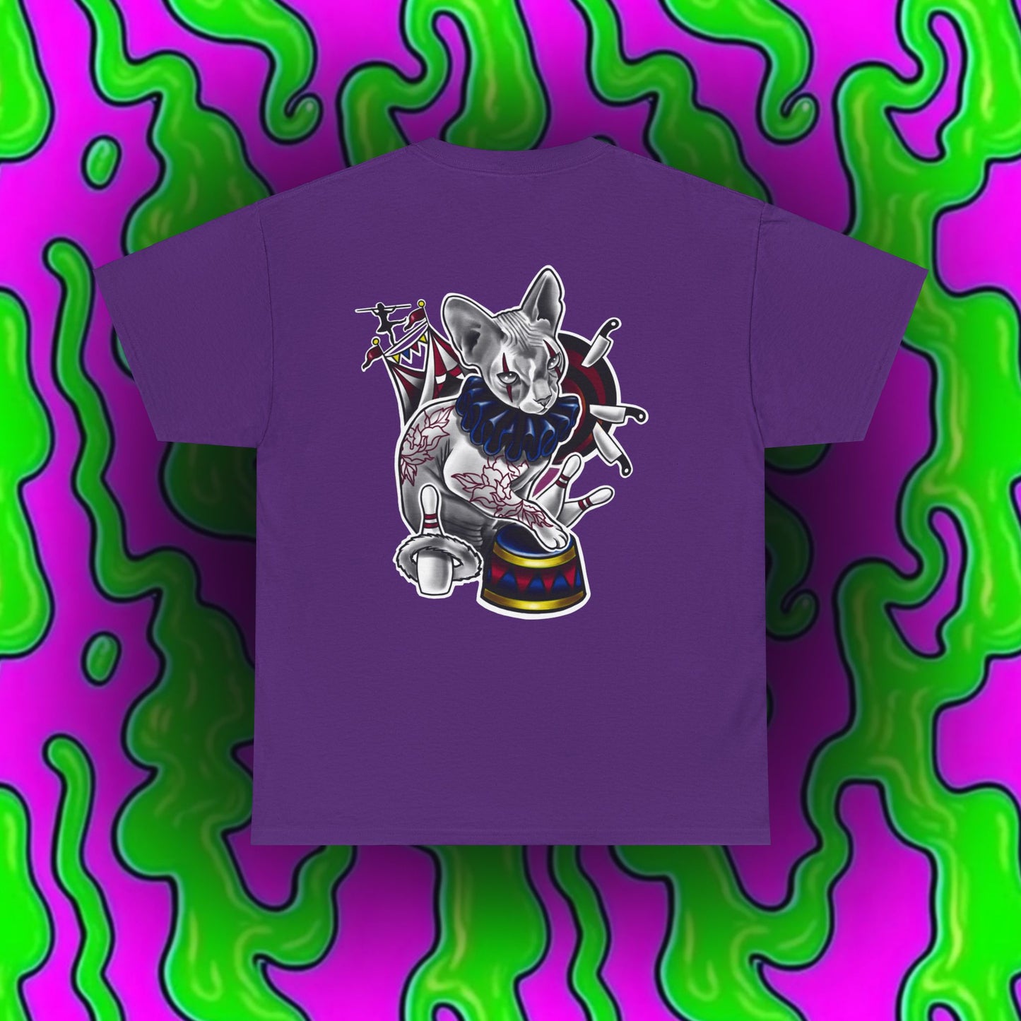 Circus Kitty - By Jade Zombie - Gildan 5000 Cotton Tee