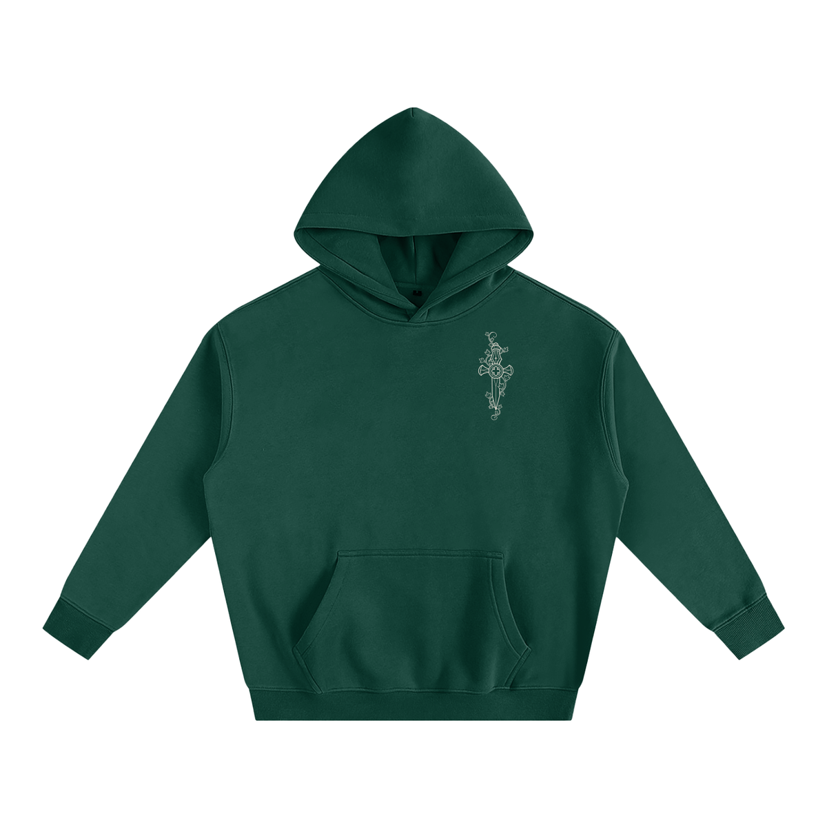 Bone Daddy Over-Sized Fleece Hoodie WHITE LOGO