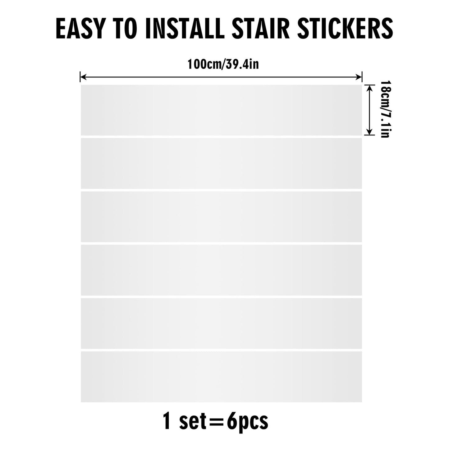 6Pcs  Stairs Stickers