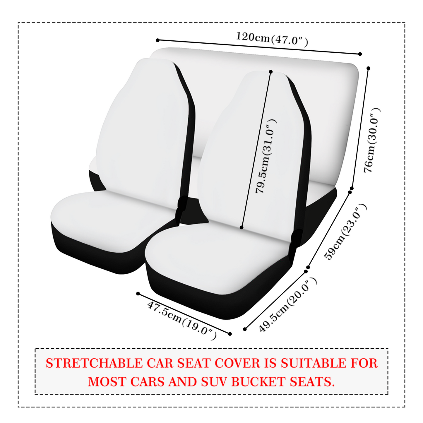 Lightweight Car Seat Cover Set (set of 4)