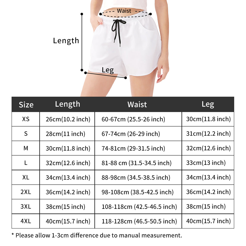 Womens All Over Print Casual Beach Shorts