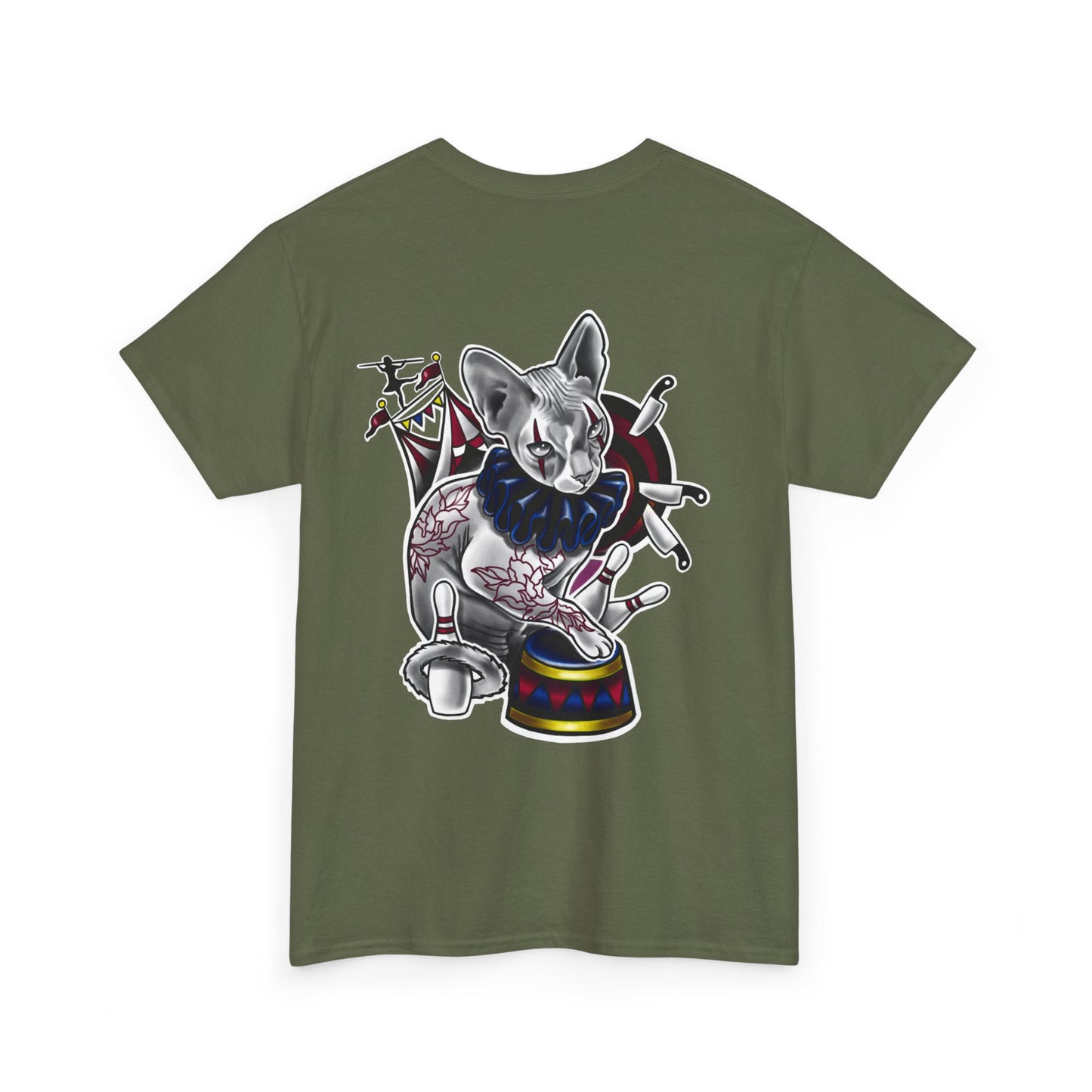 Circus Kitty - By Jade Zombie - Gildan 5000 Cotton Tee