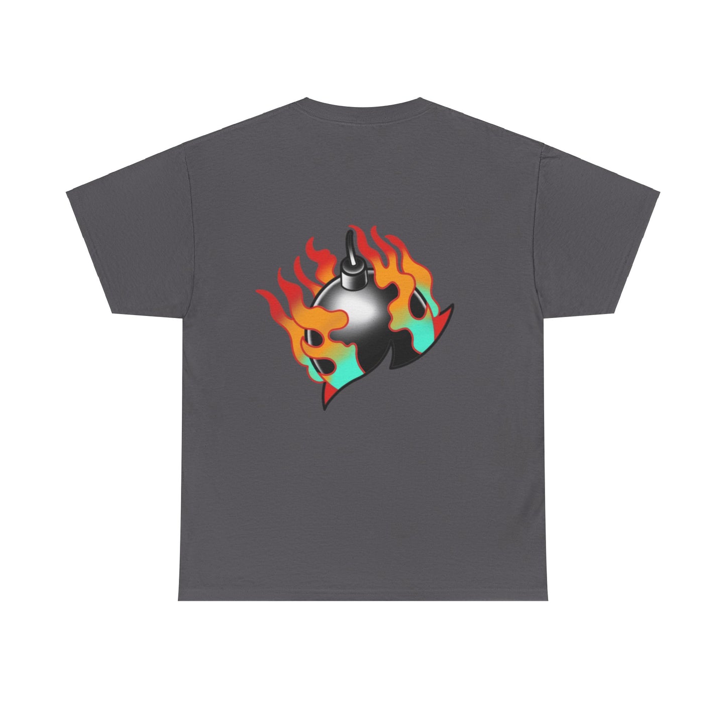 Angry Bowling Ball - By Heaps Rad Trad - Gildan 5000 Cotton Tee